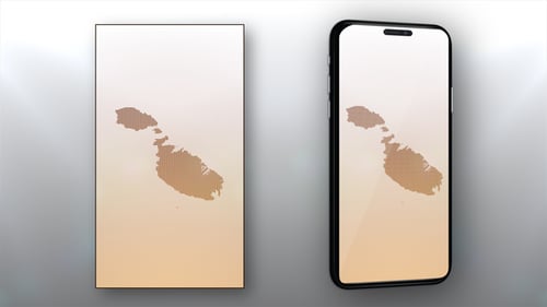 Dotted Map of Malta Light Reveal