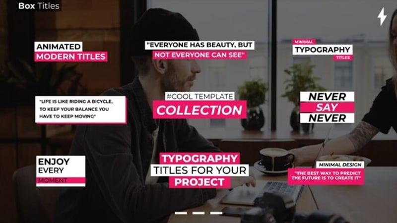 Modern Animated Box Text Titles, Titles ft. text animation & text - Envato