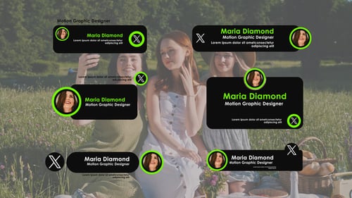 Modern Social Media Lower Thirds with Profile Pictures