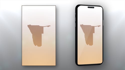 Namibia Map Reveal with Geometric Dot Animation