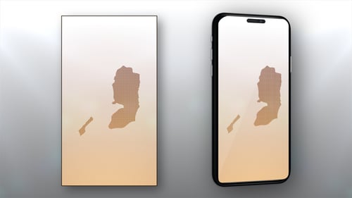 Geometric Dotted Map of Palestine Reveal Animation