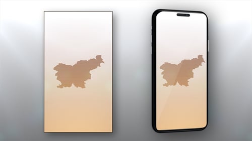 Animated Dotted Map Reveal of Slovenia