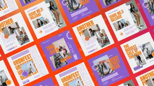 Animated Instagram Posts for Urban Fashion Promotion