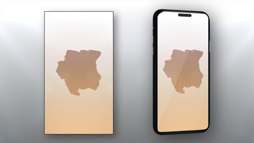 Animated Dotted Map of Suriname Reveal