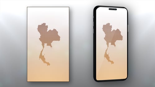 Animated Pixel Map of Thailand Reveal