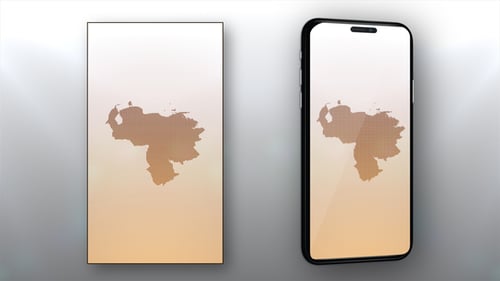 Digital Venezuela Map Reveal with Geometric Pixel Animation