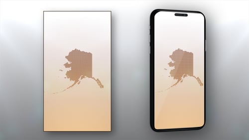 Animated Dot Grid Map Reveal of Alaska