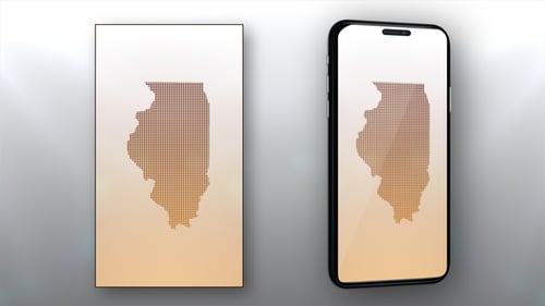 Kartenöffner für den Bundesstaat Illinois — Vertikales Video