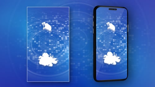 Antigua and Barbuda 3D Map Reveal on Digital Background