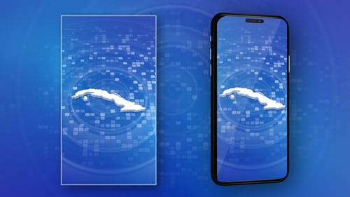 Country Map Outline Reveal on Digital Background