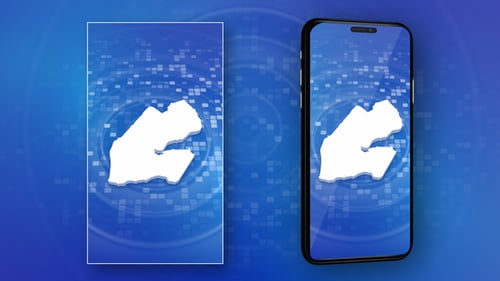 Modern Digital 3D Djibouti Map Reveal Animation