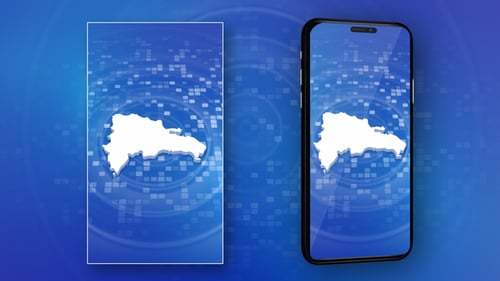Dominican Republic Map Intro - Vertical Video