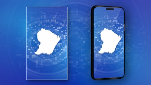 Digital Map Outline Reveal Animation