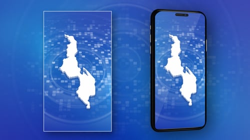 Intro in die Karte von Malawi — Vertikales Video
