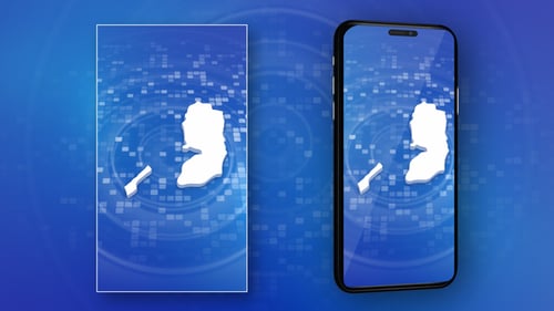 Animated 3D Map of Palestine on Modern Digital Background