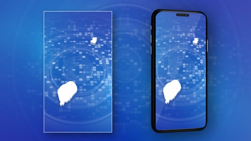 Geometric Digital Island Map Outlines Forming Animation