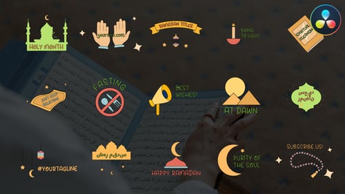 Animated Ramadan Titles and Islamic Icon Lower Thirds Pack