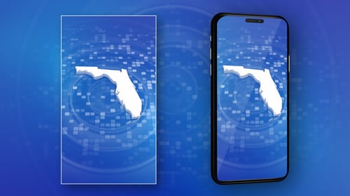 Florida State Map Intro - Vertical Video