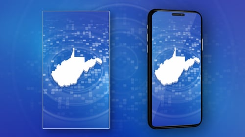 West Virginia State Map Intro - Vertical Video