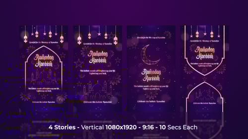 Elegant Ramadan Kareem Greetings Vertical Social Stories