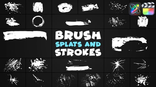 Animated Brush Strokes and Paint Splatters Pack