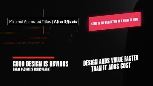 10 Minimal Animated Titles | After Effects