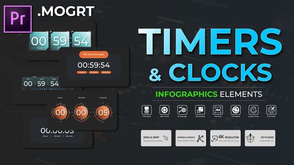 Modern Infographic Countdown Timers and Clock Elements, Elements ft ...