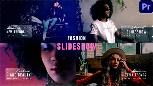 Dynamic Glitch Fashion Slideshow with Modern Typography