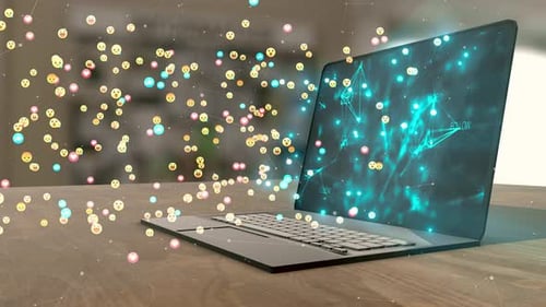 Social Media Engagement and Digital Network Flow from Laptop Screen