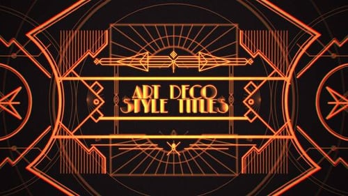 Elegant Art Deco Titles Opener with Geometric Animated Frames