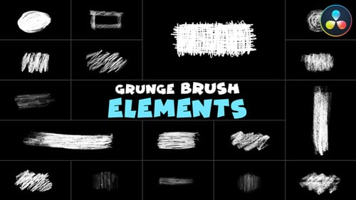 Grunge Brush Elements | DaVinci Resolve