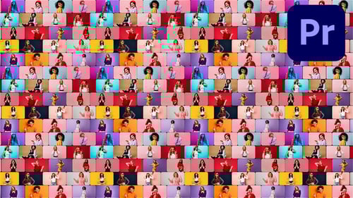 Dynamic Photo Video Wall Grid Mosaic Opener