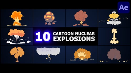 Cartoon Nuclear Explosions | After Effects