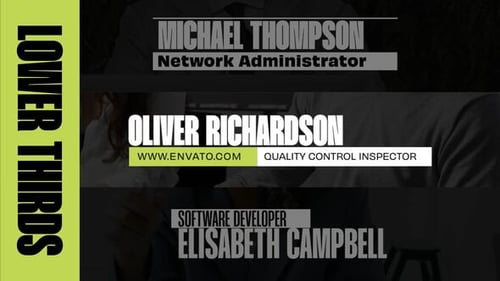 Minimal Animated Lower Thirds for Corporate Videos