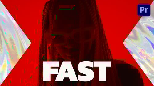 Dynamic Glitch Opener with Holographic Text and Digital Effects