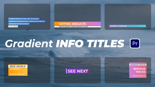 Dynamic Gradient Lower Thirds and Info Bars