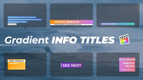 Dynamic Gradient Information Titles and Lower Thirds
