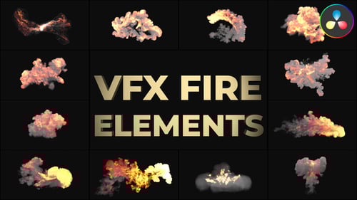 VFX Fire Elements for DaVinci Resolve