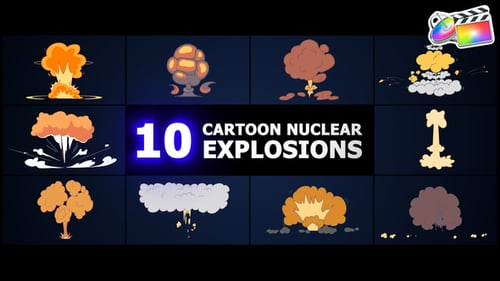 Cartoon Nuclear Explosions | FCPX