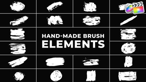 Hand-Drawn Artistic Brush Stroke Animation Elements Pack