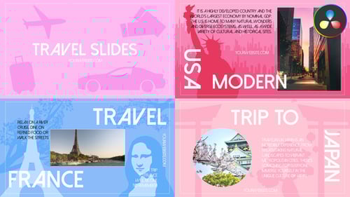 Diapositivas de viaje para DaVinci Resolve