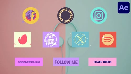 Social Media Lower Thirds for After Effects