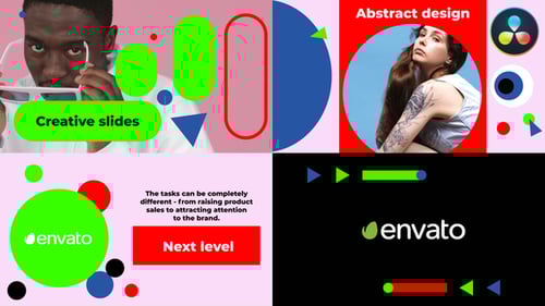Simple Geometry Typography Slideshow for DaVinci Resolve