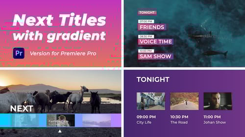 Modern Broadcast Titles and Lower Thirds with Gradients