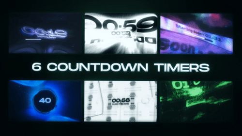 6 Countdown Timer | Stream Background Pack | MOGRT