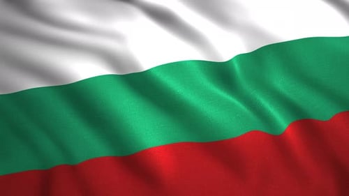 Realistic Waving Bulgarian Flag Seamless Loop
