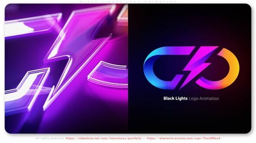 Dynamic Neon Light Logo Reveal Animation