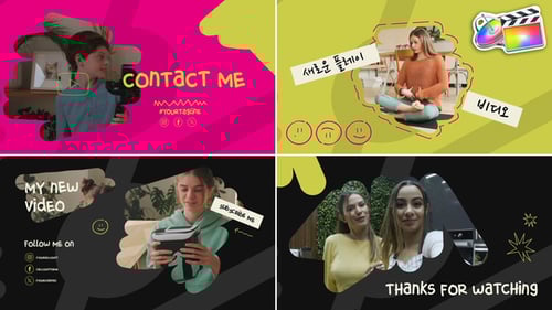 Whimsical Hand-Drawn Social Media Slides