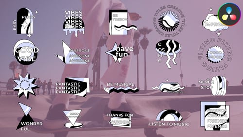 Abstract Modern Titles for DaVinci Resolve