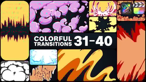 Colorful Cartoon Transitions for FCPX